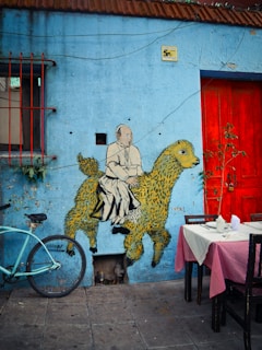 priest riding on llama illustration