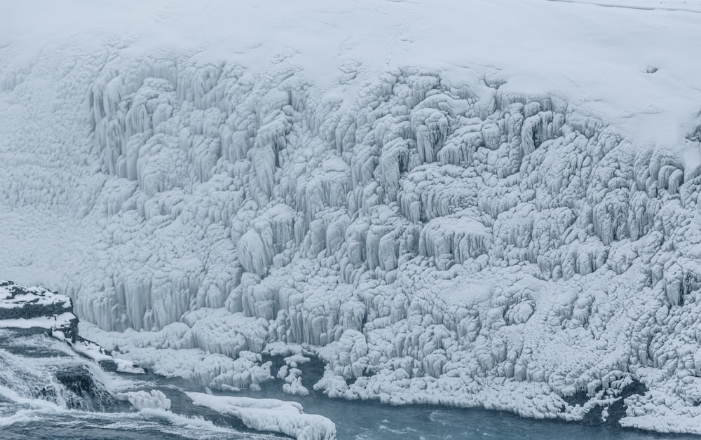 high angle photo of ice age