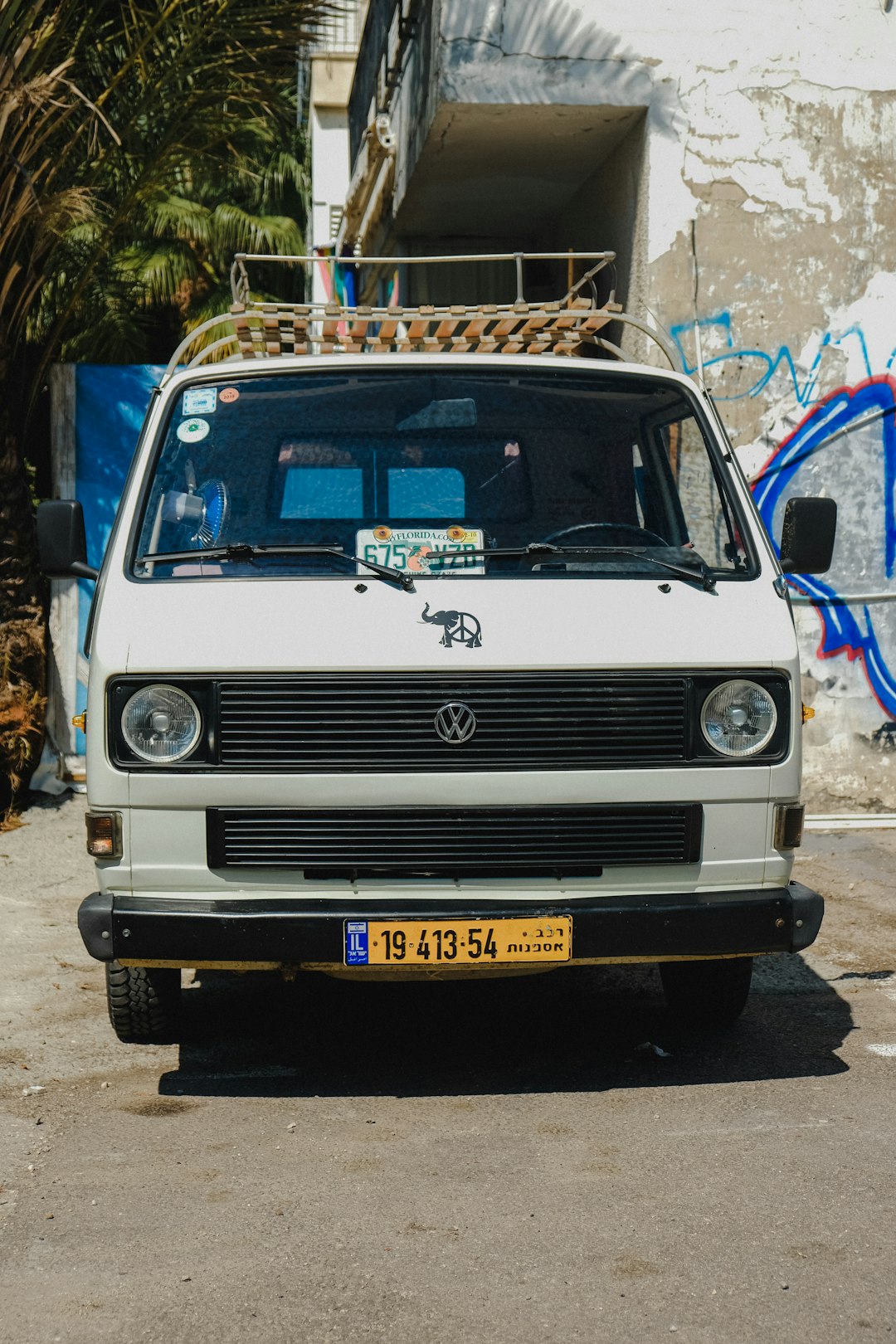 white Volkswagen van