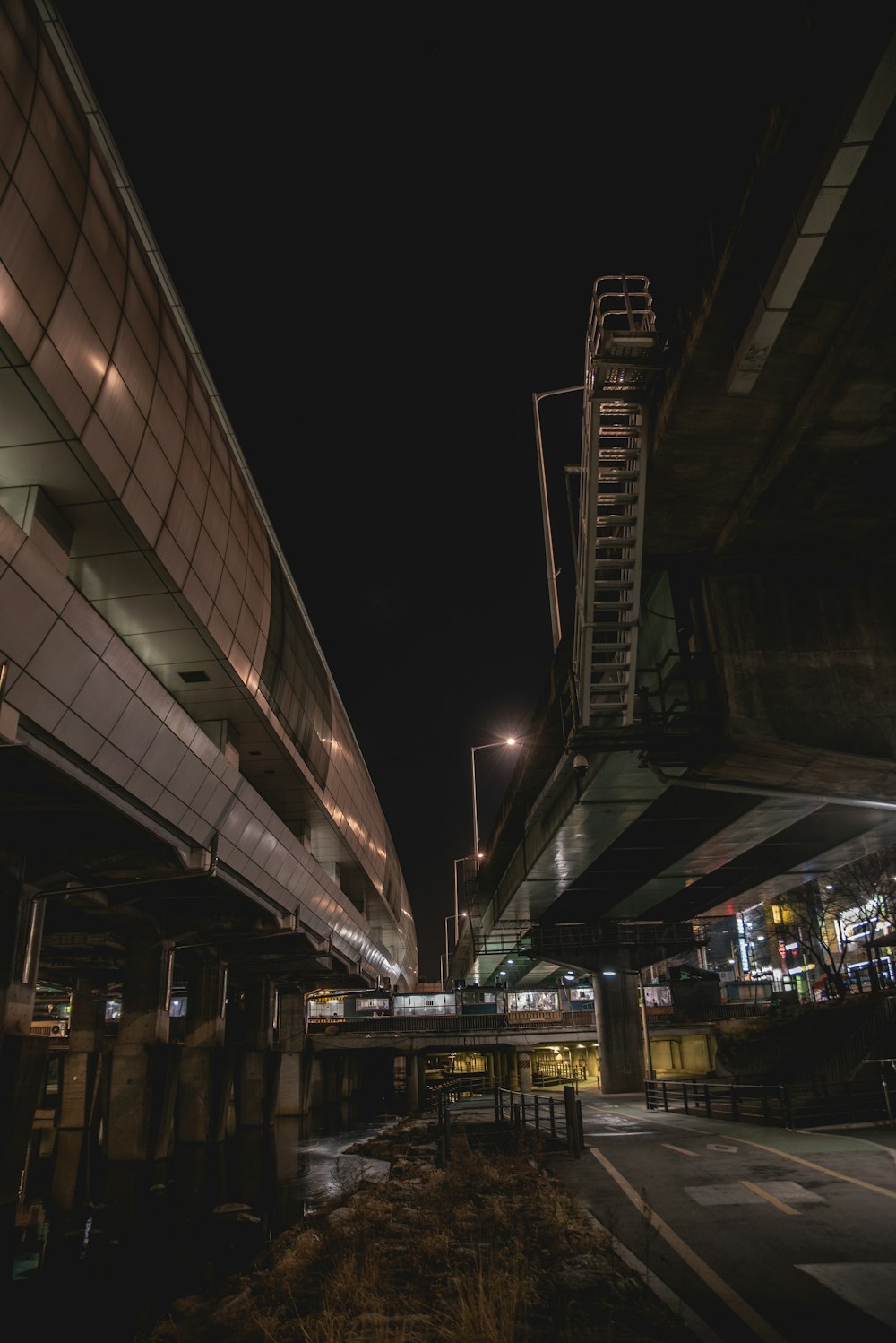 building during night time