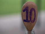 selective focus photography of brown ladle