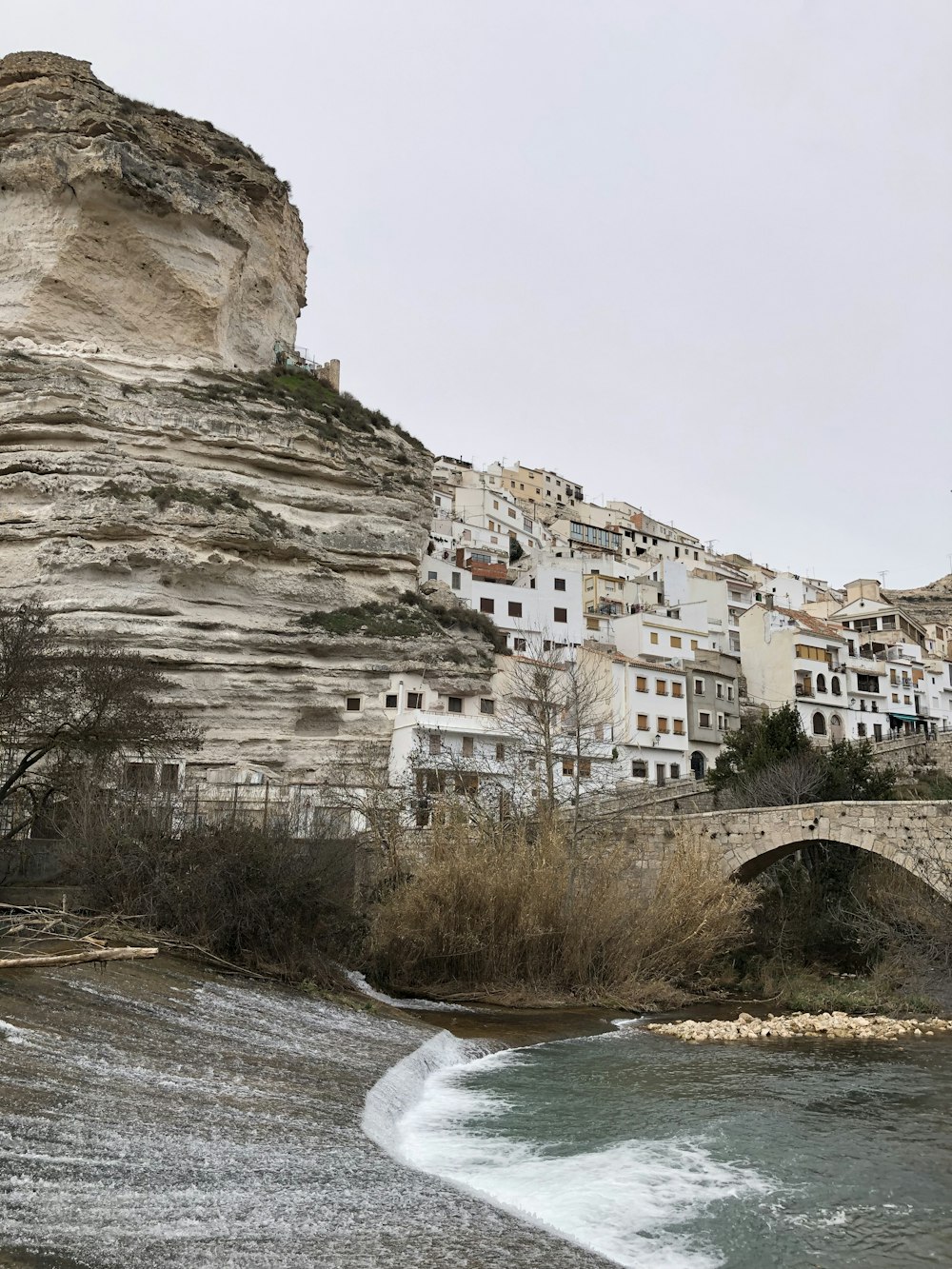 concrete houses near sea