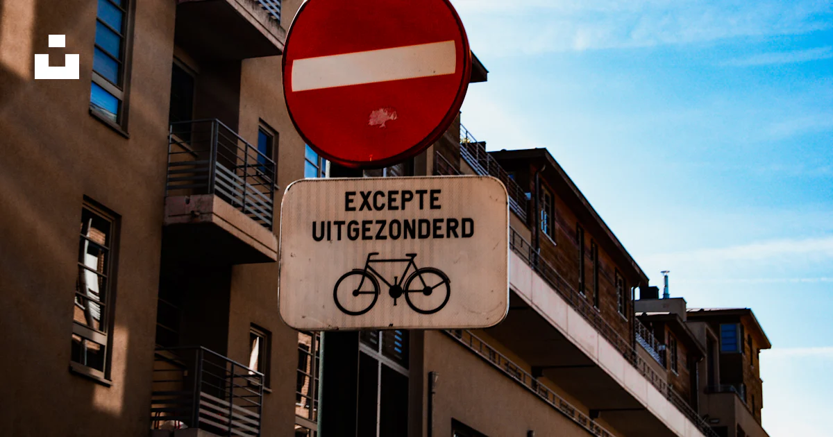 Foto Blanco y negro Exceptuar la señalización de Uitgezonderd durante ...