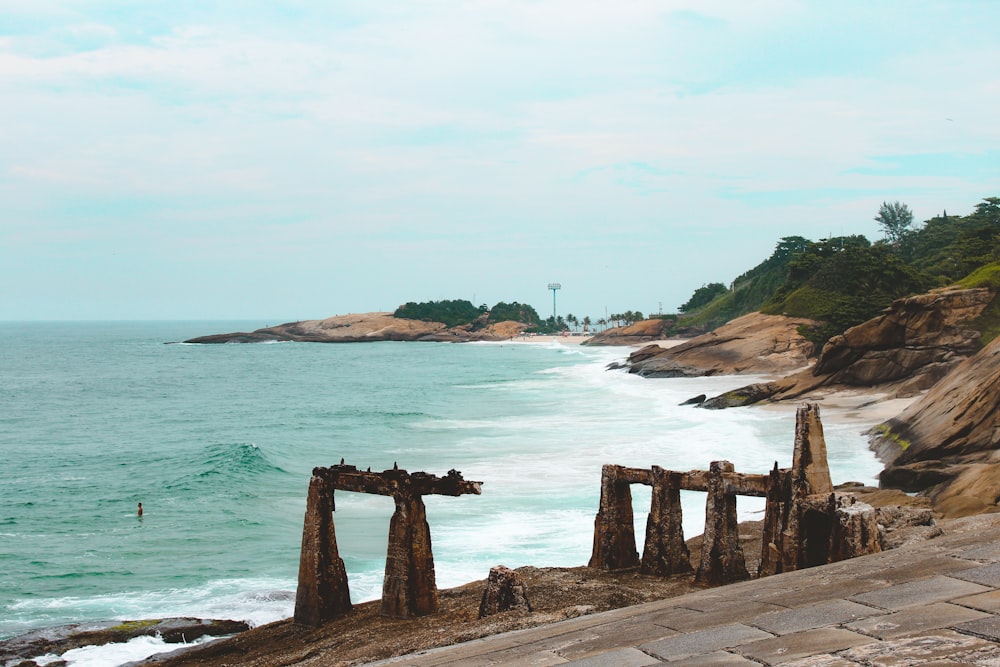 rock formations near body of water