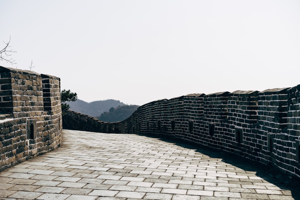 architectural photography of gray and white wall