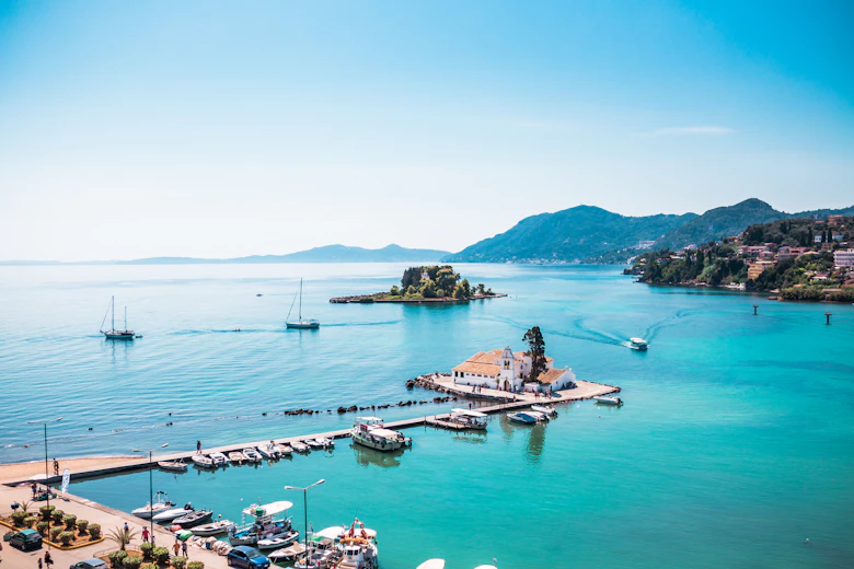 Klooster Vlacherna en het Muizeneiland bij Corfu
