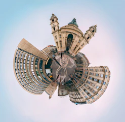 small planet photography of buildings