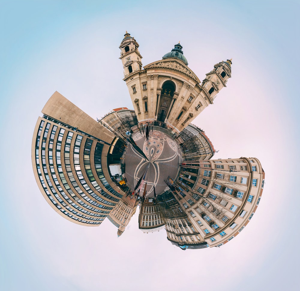 small planet photography of buildings