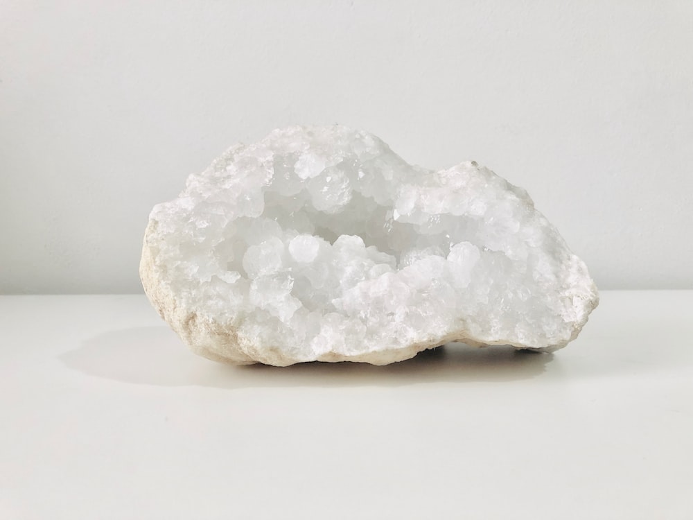 white geode rock