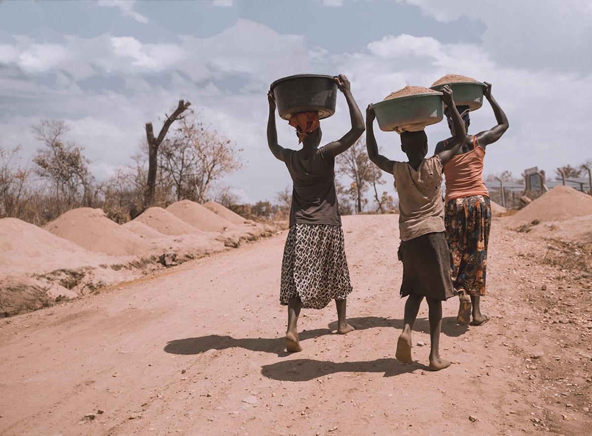 Humanitarian aid workers in South Sudan field operations