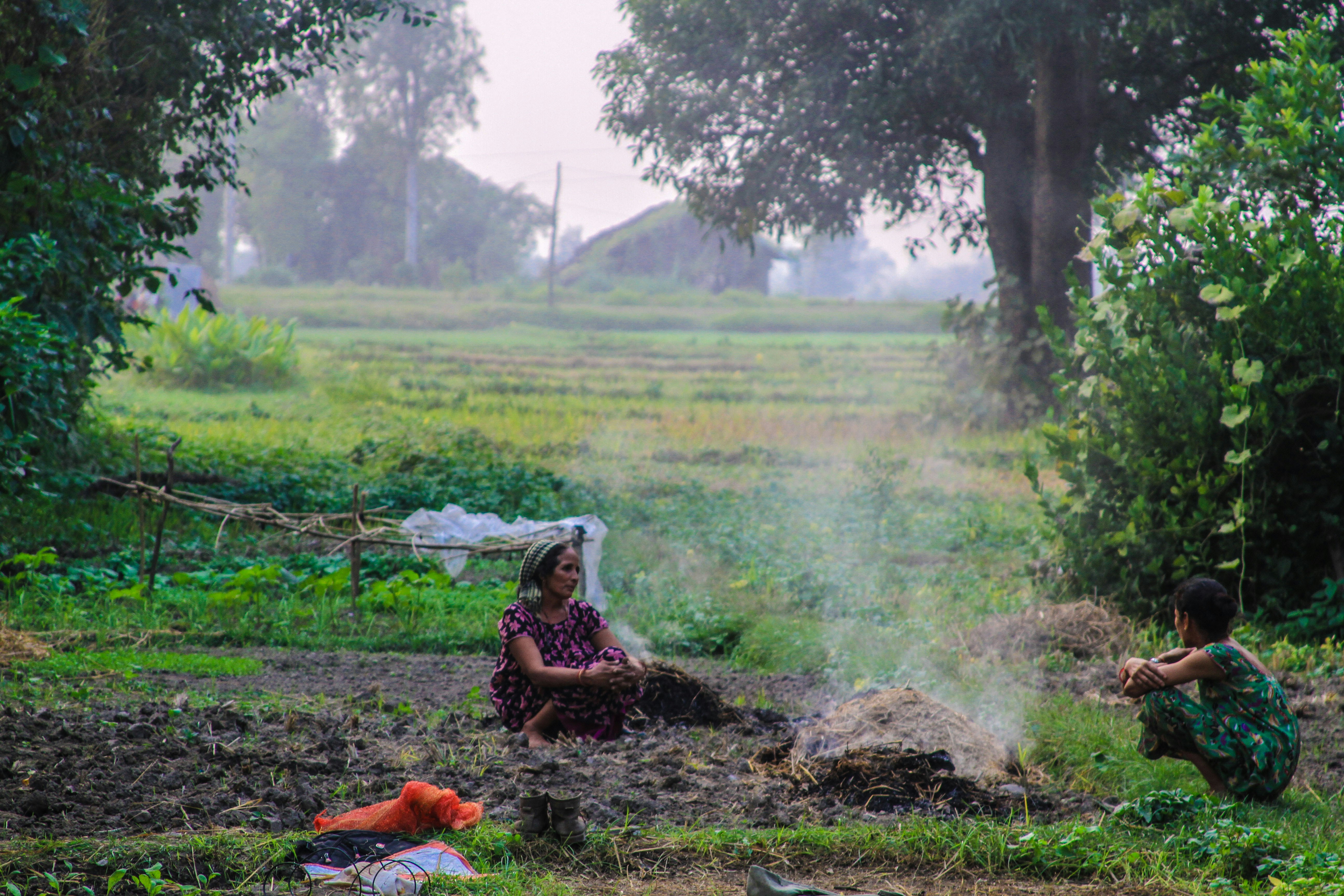 उत्तर भारत में भयंकर गर्मी से जूझते लोग, तपती धूप में प्यास बुझाते हुए। एक व्यक्ति अपने सिर पर पानी का घड़ा रखे तेज़ धूप में चल रहा है।