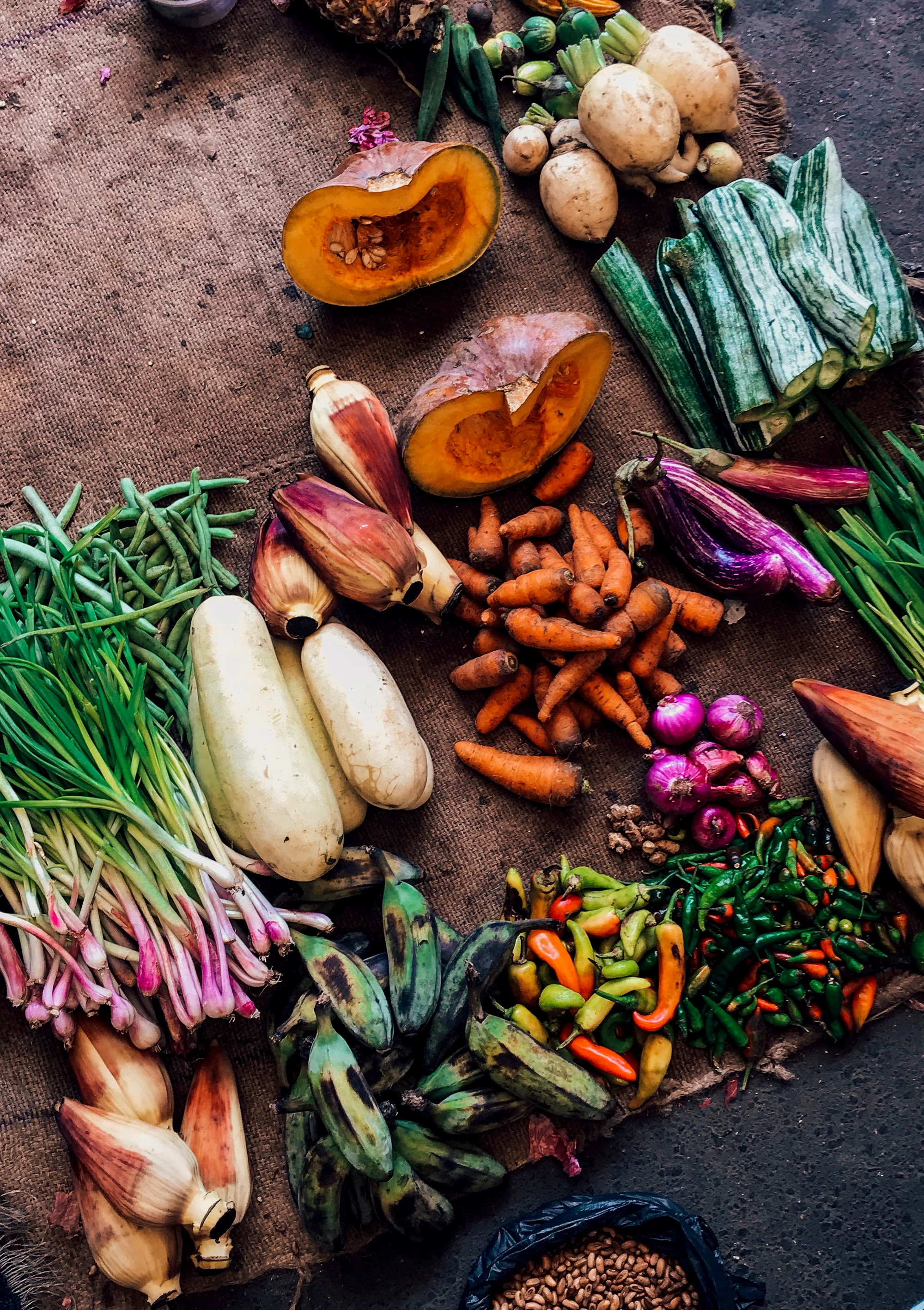 Organic farm harvest
