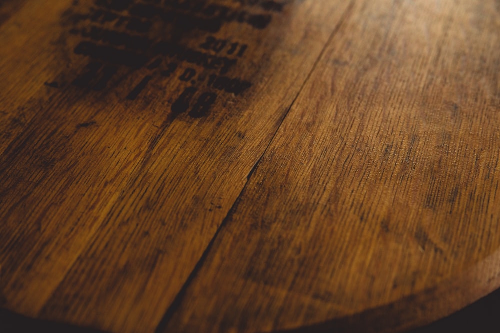 brown wooden table