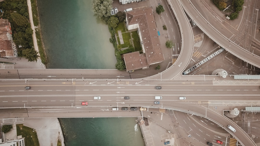 aerial view photo of roads