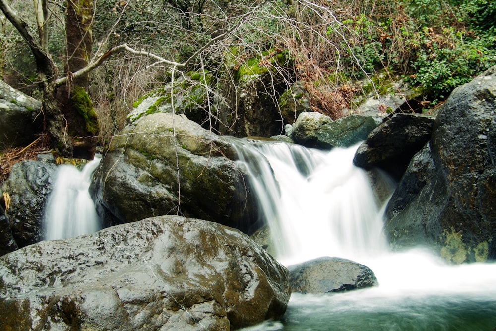 waterfalls flowing