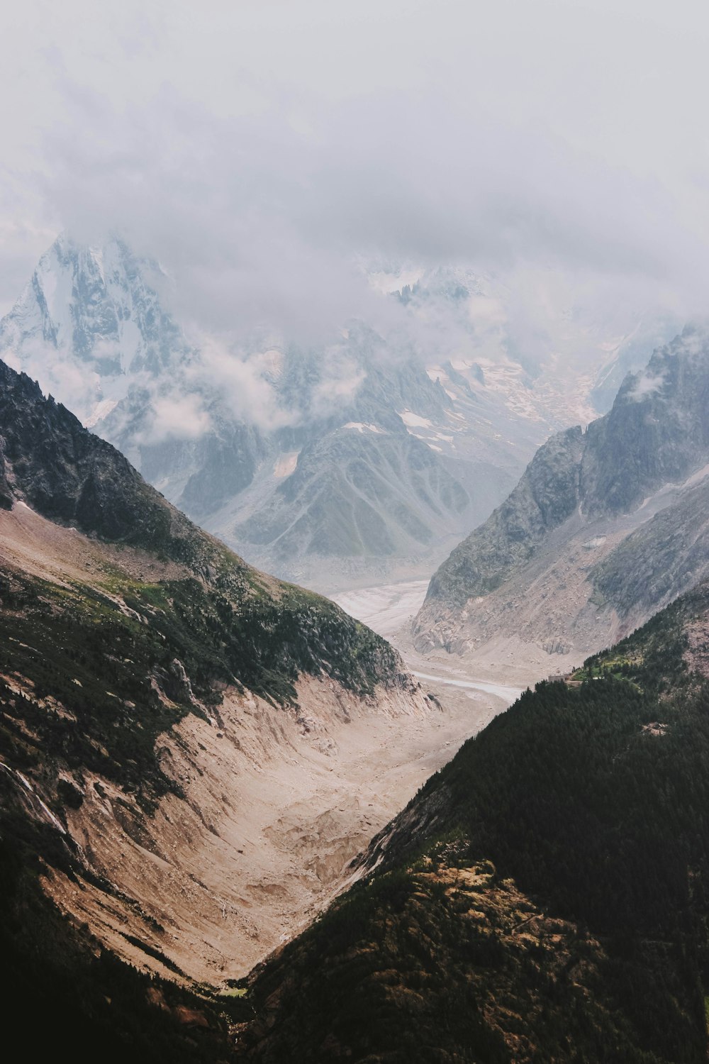 mountains covered with snow in nature photography