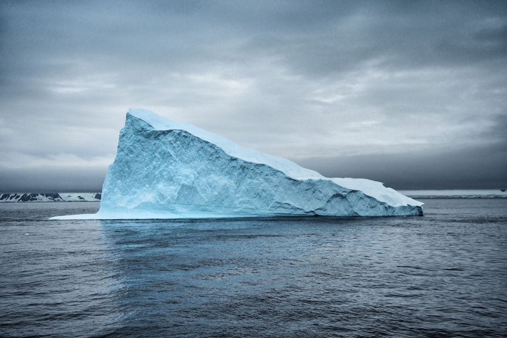 body of water and ice berg