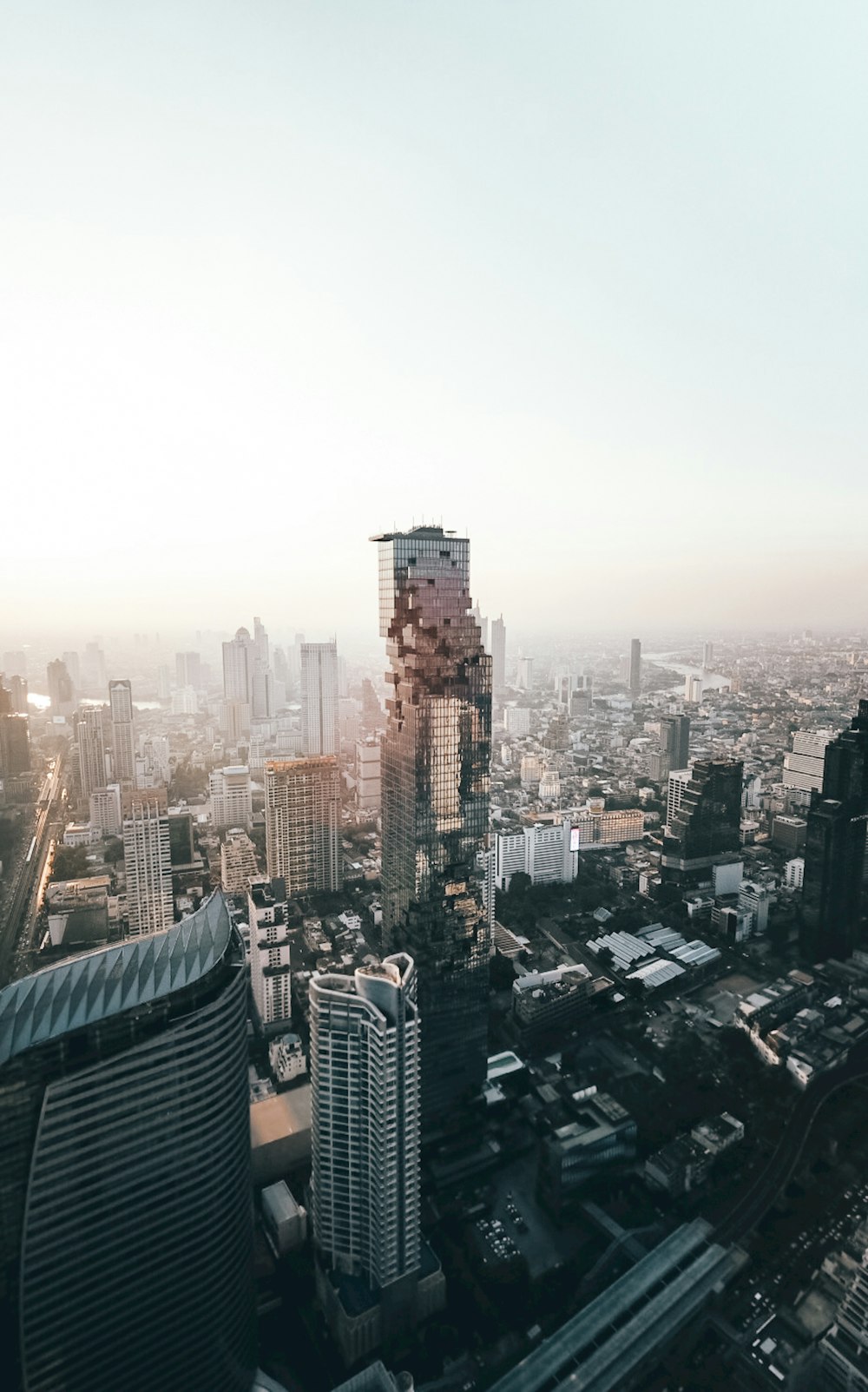 aerial view of buildings