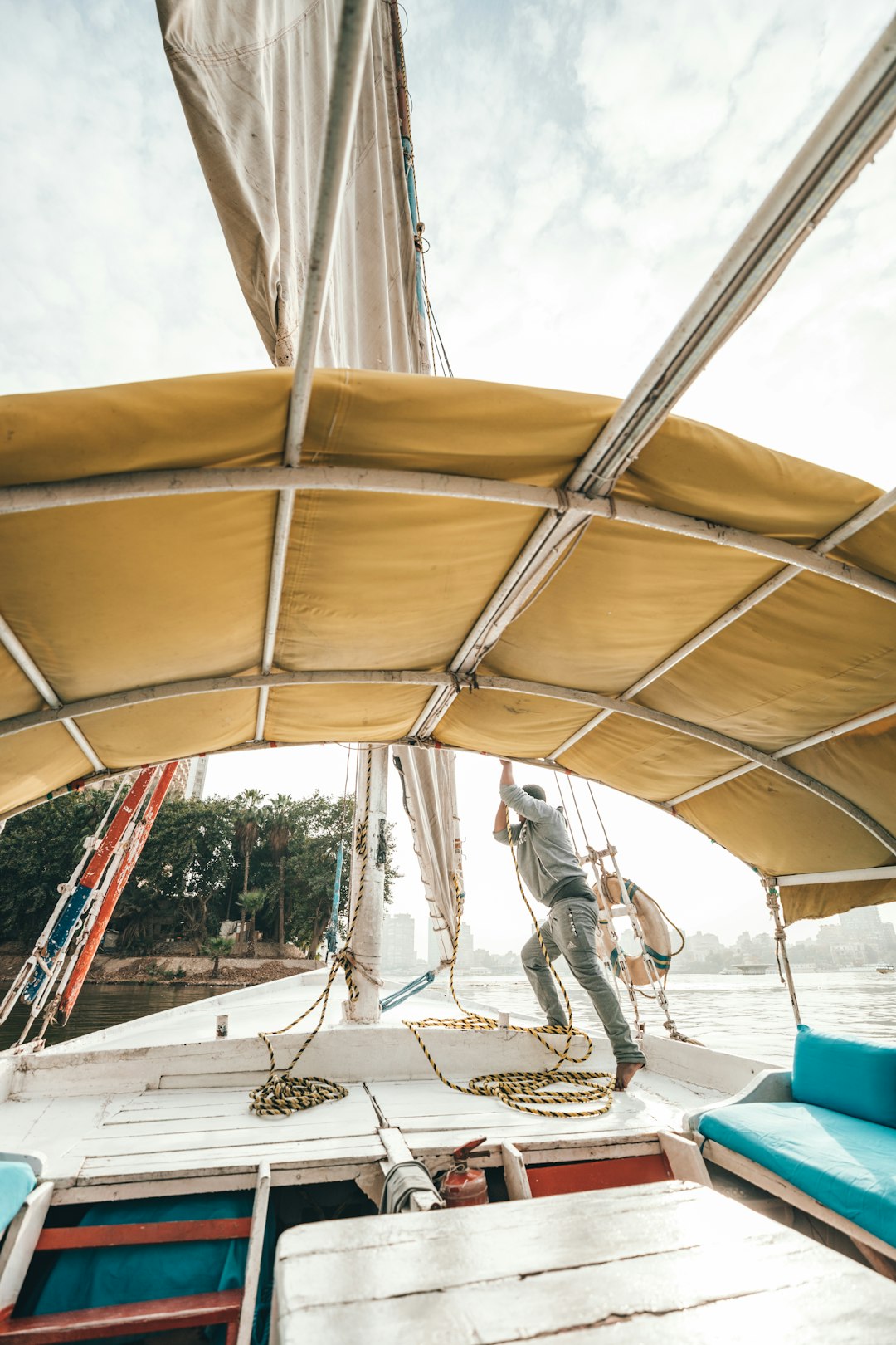 person on boat during daytime