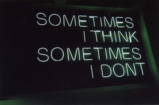 white neon signages