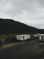white travel trailer during daytime