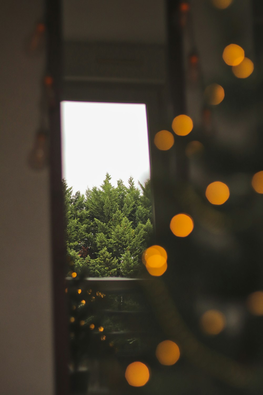 bokeh photography of opened window