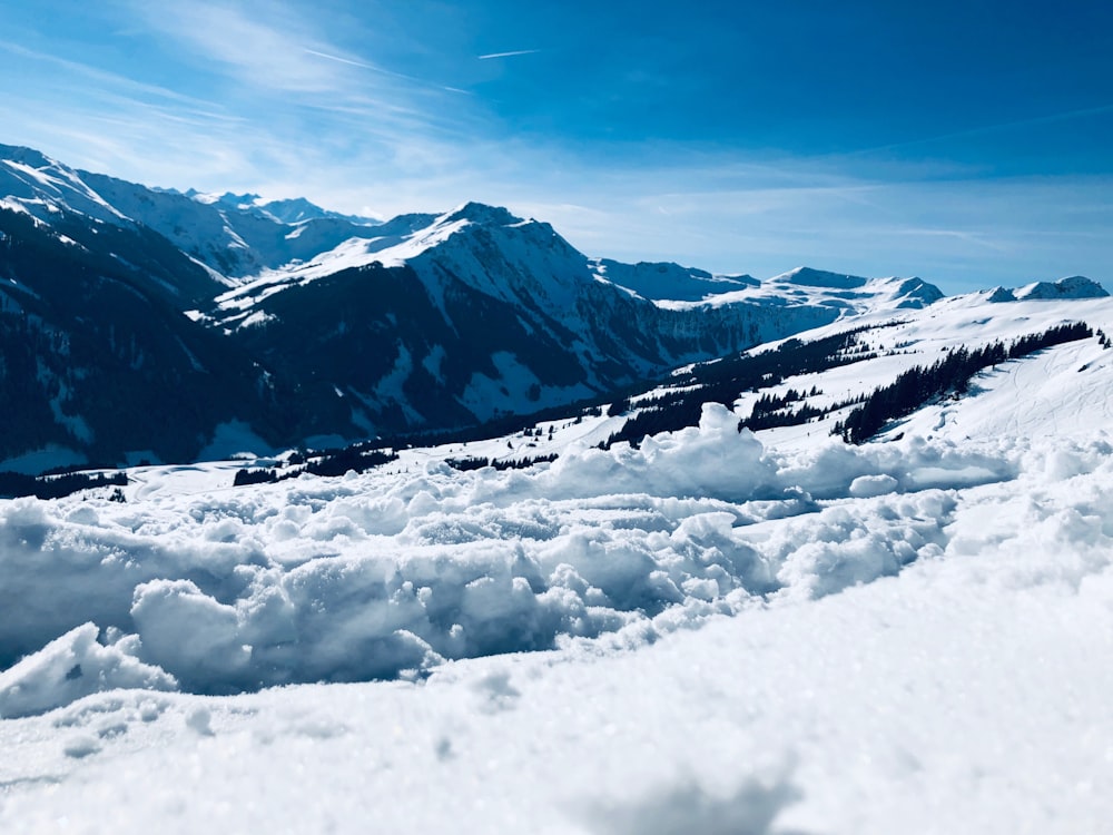 white snow covered mountain