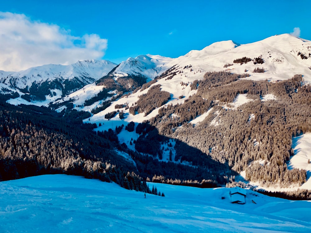 snow covered mountain during daytime