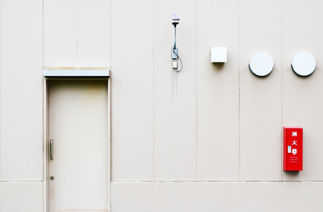 white wooden door