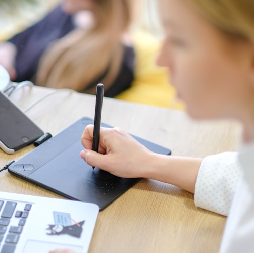 person using Macbook