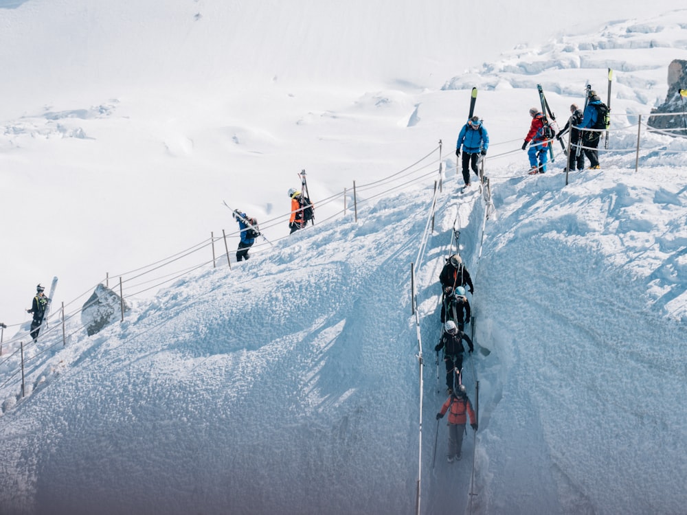 people snowboarding on snow