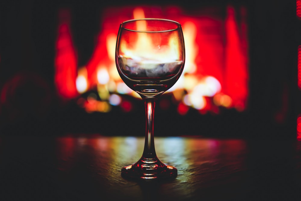 selective focus photo of clear wine glass
