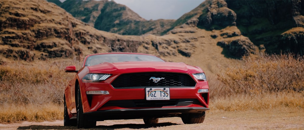 red Ford Mustang