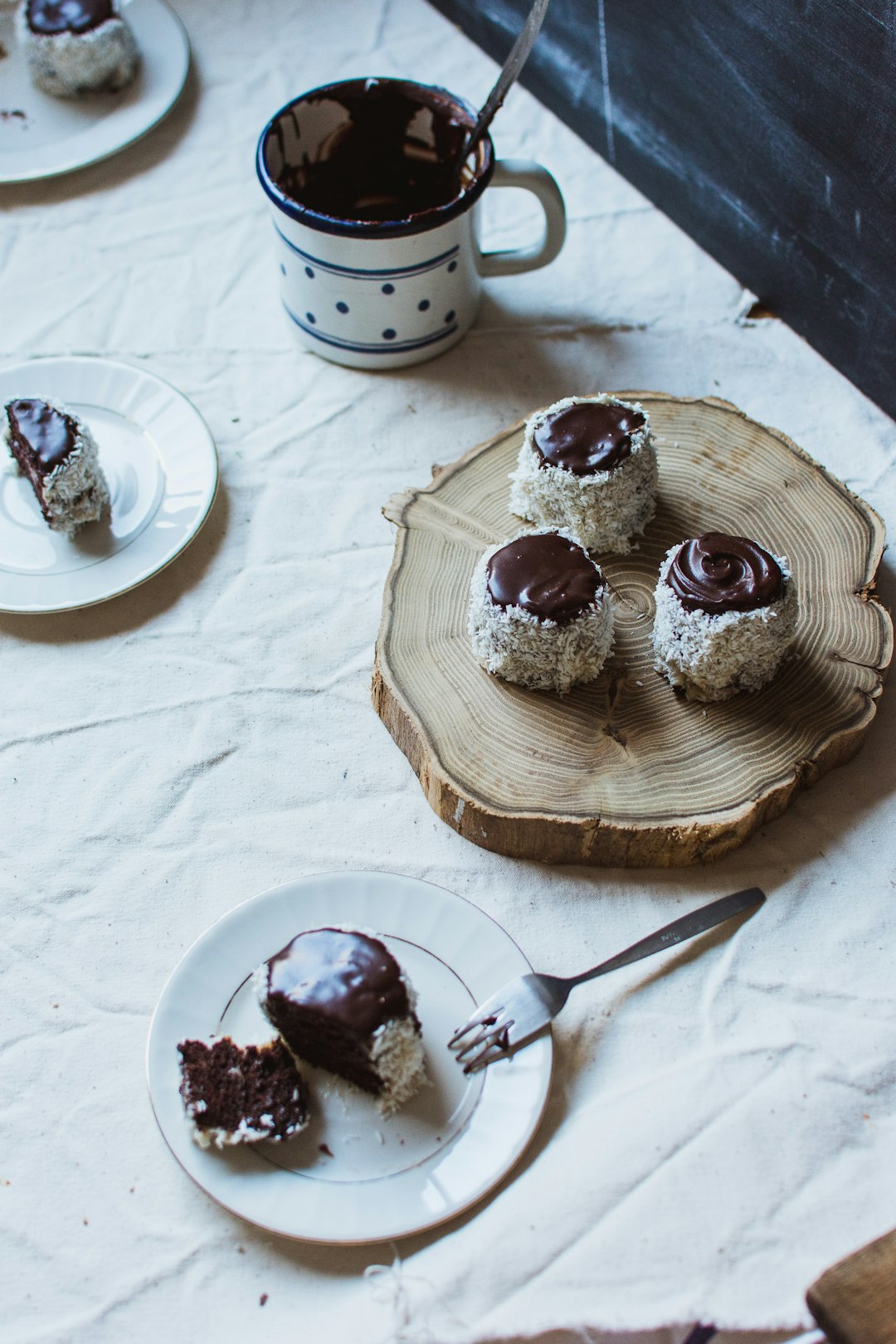 cake on brown stub