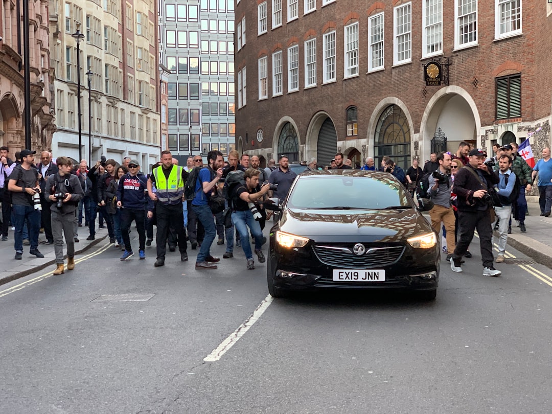 Nigel Farage, the UK politician had addressed a right wing rally in nearby Parliament Square, after Theresa May’s government was defeated for the third time. He left on foot and was pursued by a crowd of supporters and press photographers. A car arrived which he jumped into, before speeding away. 