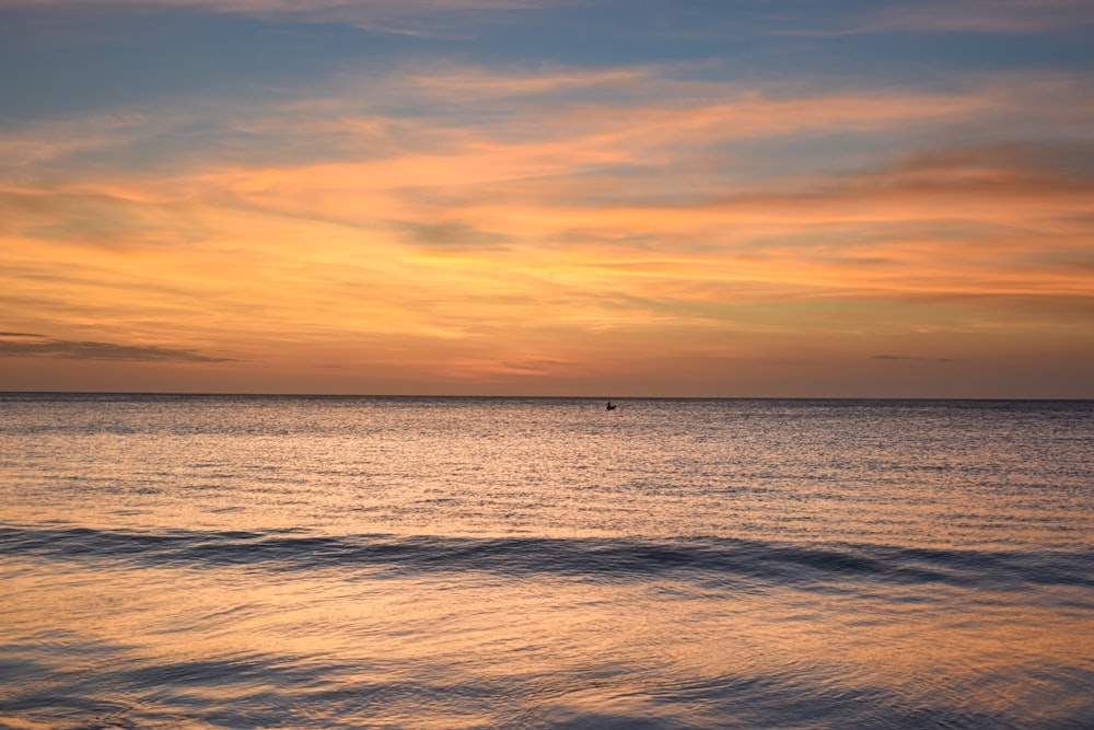 ocean during sunset