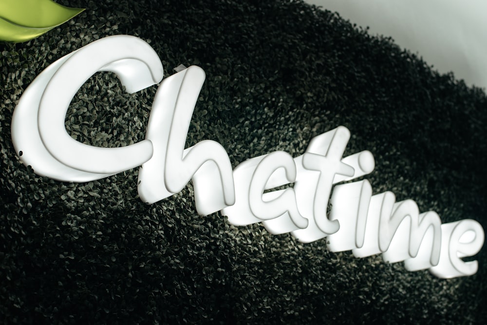 white Chatime signage