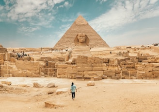 person walking near The Great Sphinx