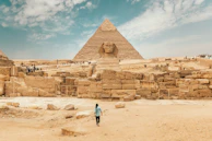 person walking near The Great Sphinx