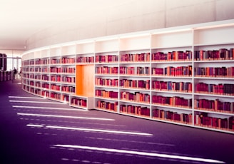 white wooden bookshelf