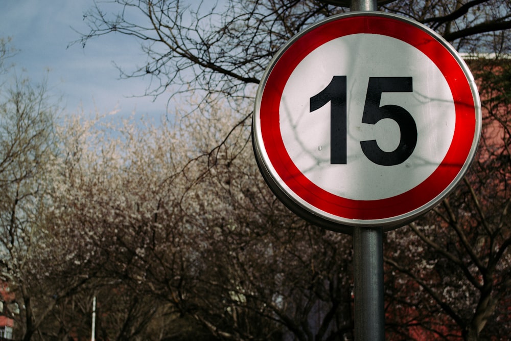 15 road sign