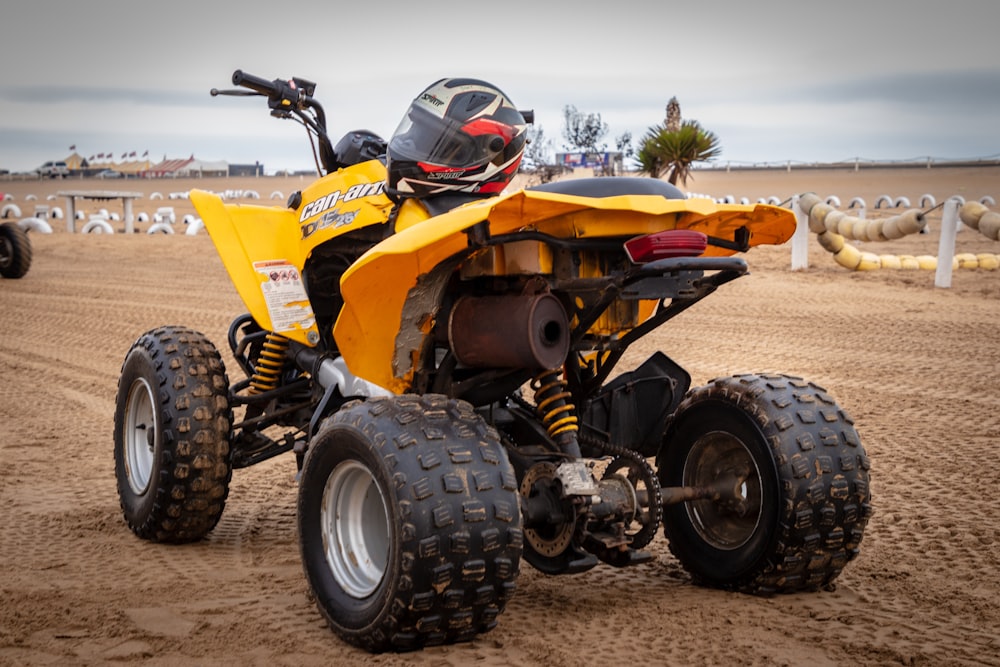 yellow and black ATV