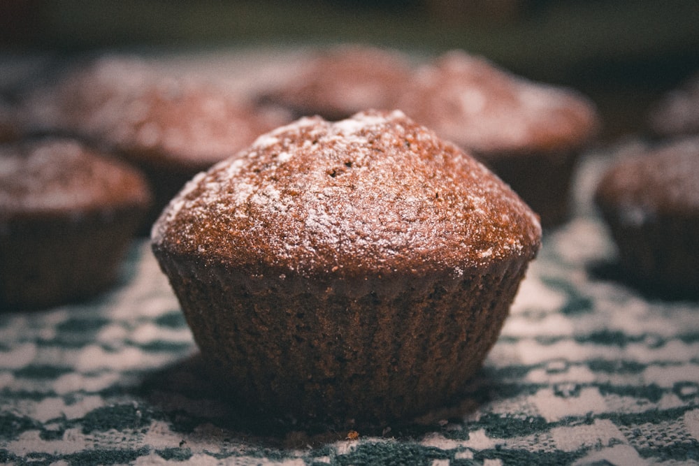 close up photo of chocolate cupcake