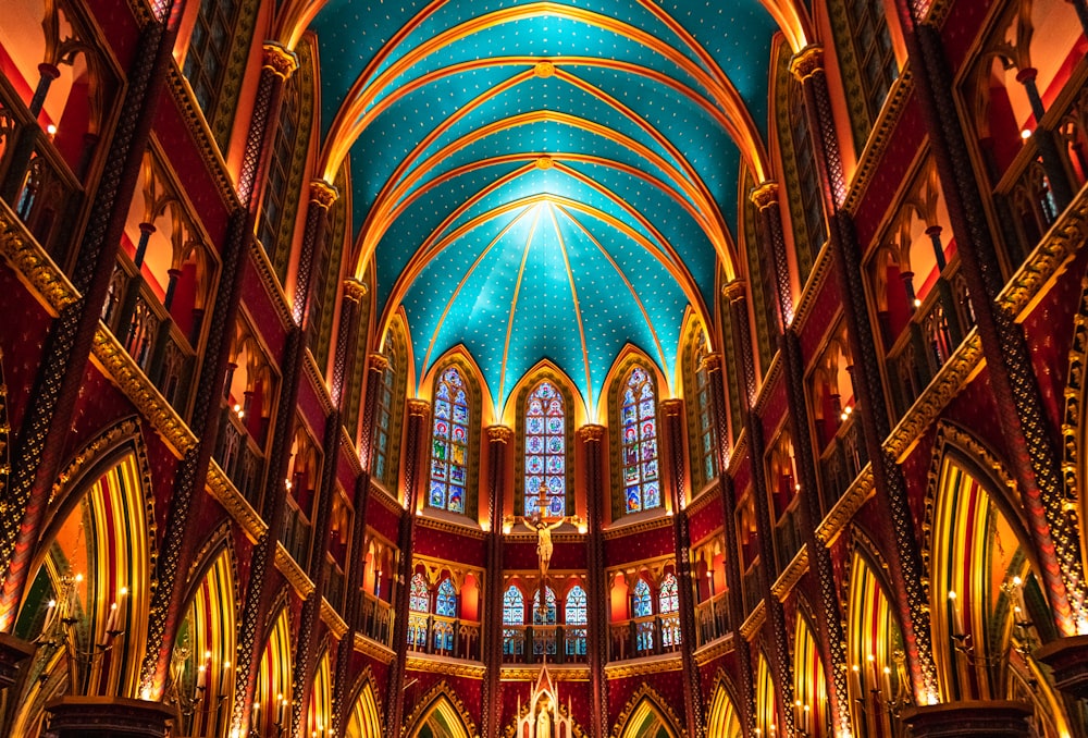 brown church interior