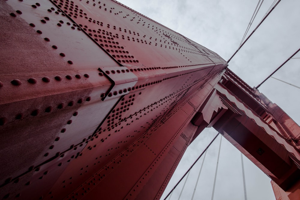 red metal bridge