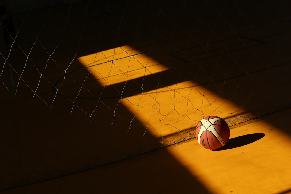 selective focus of brown ball