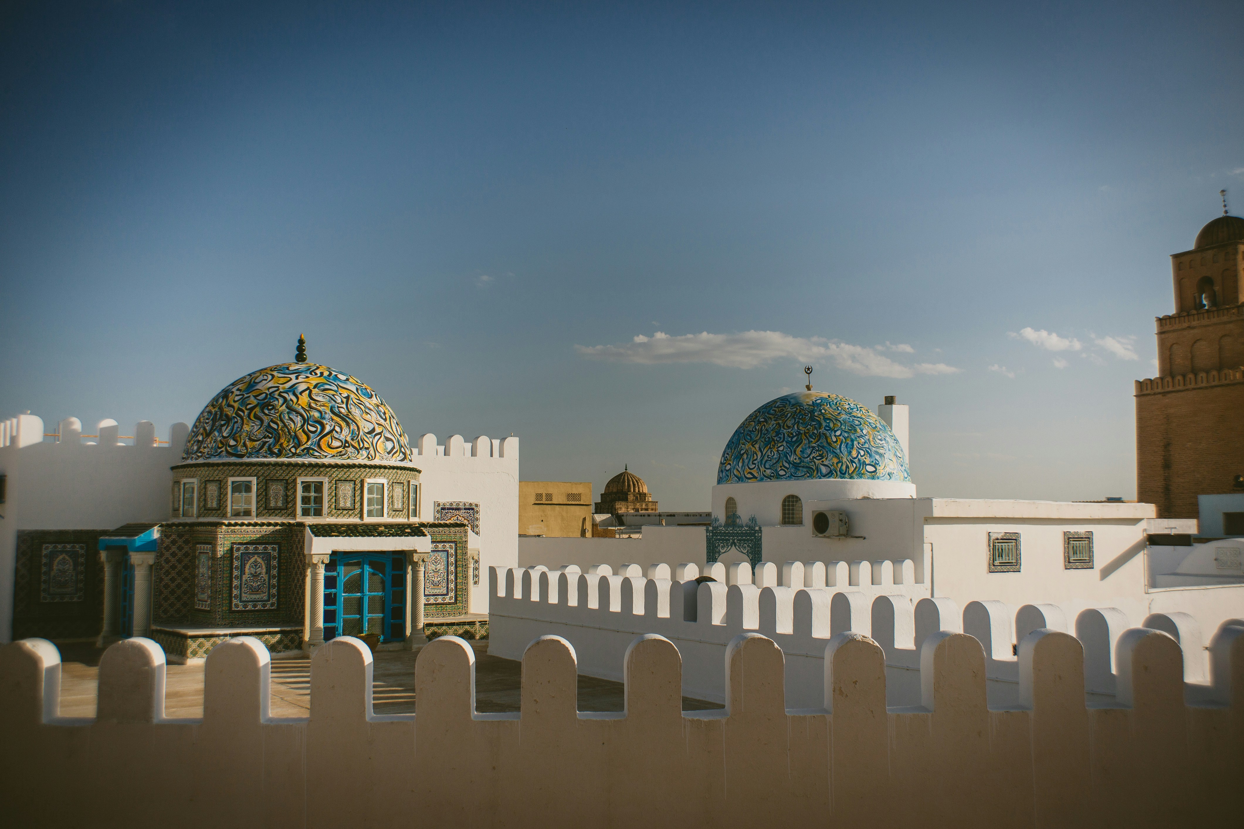 structural photo of dome buildings tunisia zoom background