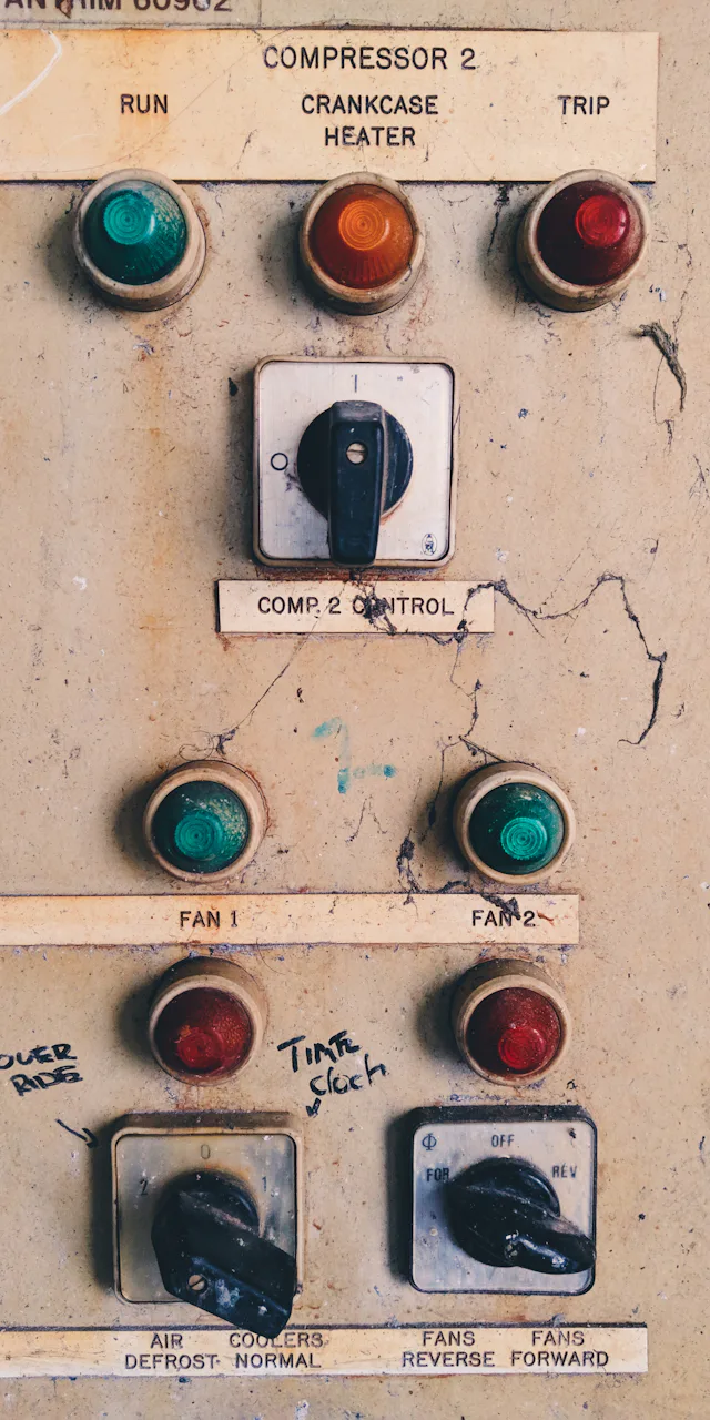 Close-up photography of an electrical machine component