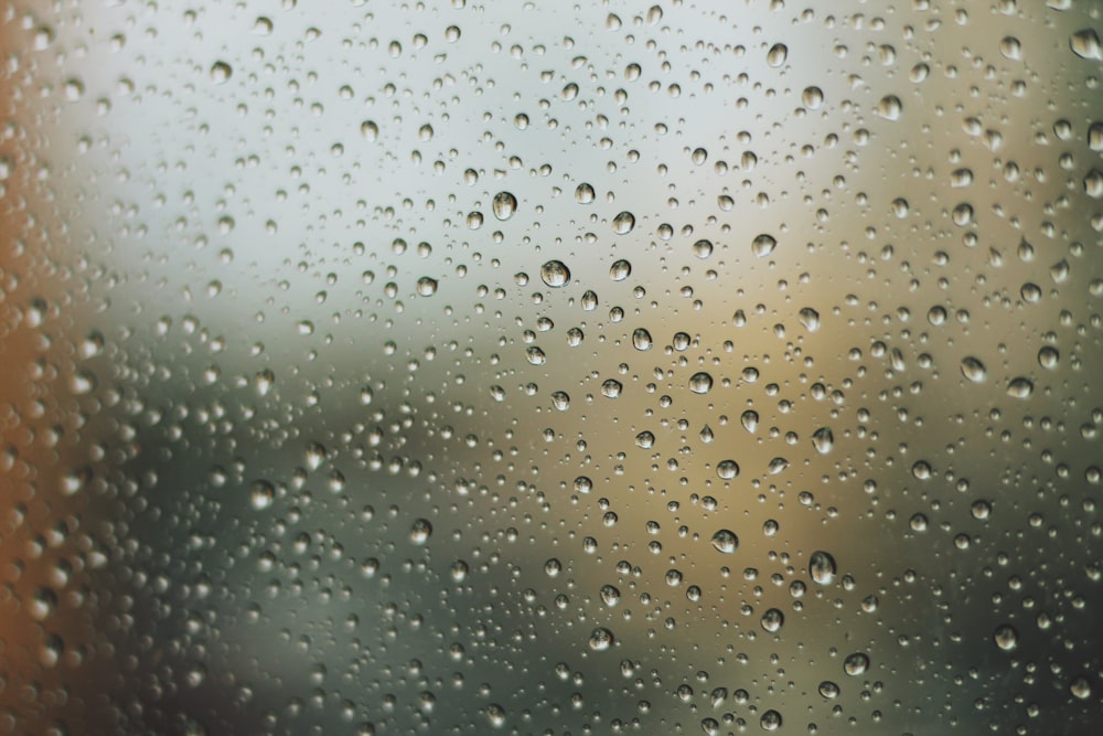 water drops on glass