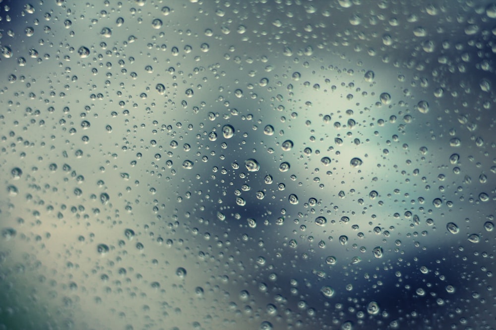 close-up of water teardrop